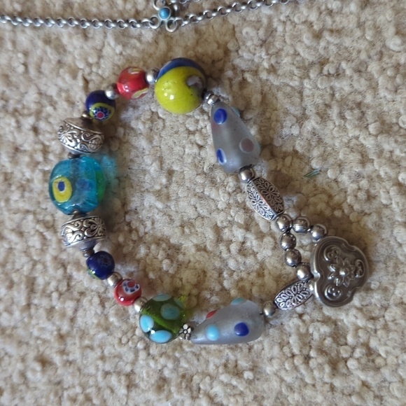 Jewelry Bundle Colorful Bracelet Blue Necklace Blue Ring - Picture 2 of 4